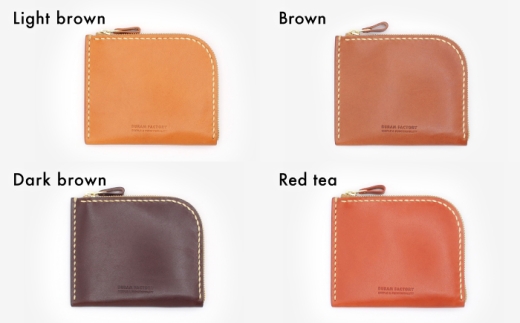【Red Tea】ファスナーウォレット 財布 コンパクト 革 レザー 15017 Duram Factory/ドゥラムファクトリー [AJE059-7]