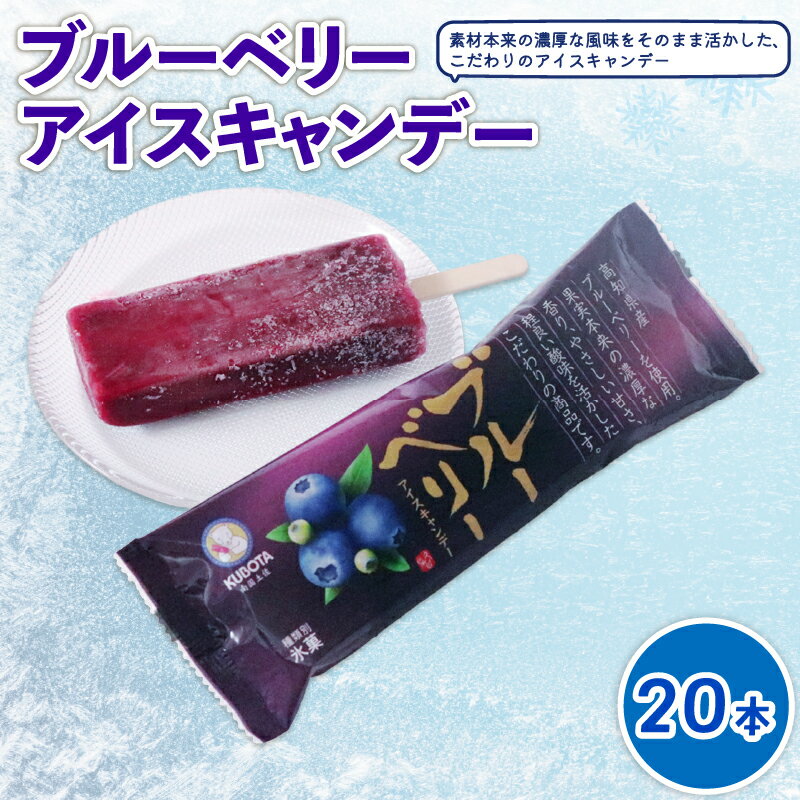 【ふるさと納税】 ブルーベリーアイスキャンデー80ml×20本 | アイスクリーム アイスキャンディー 人気 フルーツアイス アイスセット 詰め合わせ スイーツ ジェラート 久保田食品 高知県 南国市