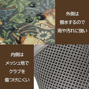 【はっ水・防汚】ゴルフヘッドカバー3点セット いちご泥棒(青)Fabric by ベストオブモリス【1588140】