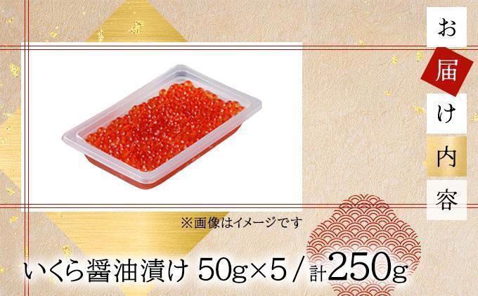 いくら醤油漬け 250g（50g×5）【2025年12月発送】 いくら 海鮮 北海道 イクラ 冷凍 醤油漬け 海産物 045-a008-12 【発送時期】2025/12/1~12/24