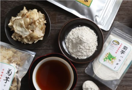 キク芋パウダー・チップス・焙煎茶セット ふるさと納税 菊芋 F4F-3264