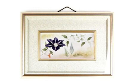 七宝額絵 クレマチス 鉄線 田村七宝工芸 伝統工芸 七宝額絵【送料無料】