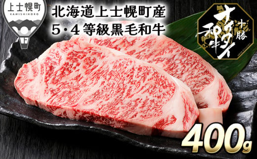 ［030-N60］発送月が選べる（～2024年8月まで）　北海道　和牛肉　5・4等級｜十勝ナイタイ和牛　サーロインステーキ＜計400g＞　※オンライン申請対応