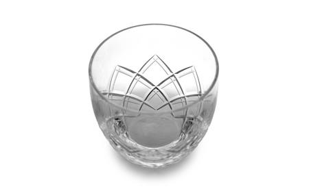 浅草切子 KANA KURITA「重ね矢来オールド 透き」木箱入り