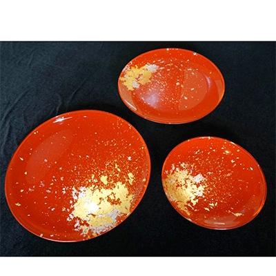 ふるさと納税 海南市 フラットプレートS×1枚　古代金箔本朱 |  | 02