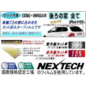 リア (s) 180SX S13 (5%) カット済み カーフィルム RPS13 RS13 KS13【1704287】