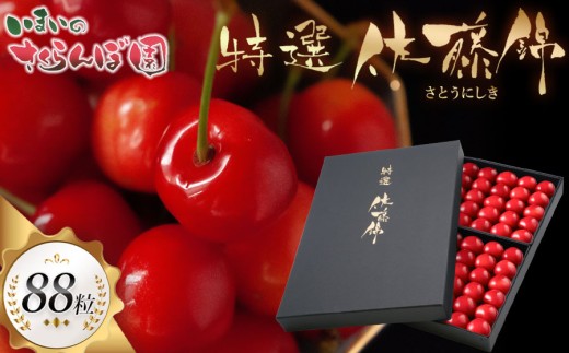 【令和9年産先行予約】【贈答用】さくらんぼ「佐藤錦」（2Lサイズ）88粒　山形県鶴岡産　いまいのさくらんぼ園　K-9114 | サクランボ チェリー 果物 くだもの フルーツ 甘い 完熟 旬 産地直送 贈り物 贈答品 ギフト 人気 美味しい 2027 お取り寄せ 東北 返礼品