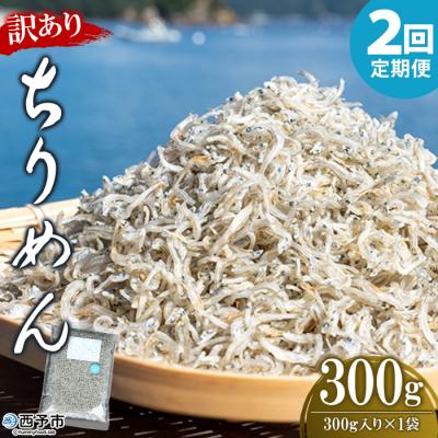 ふるさと納税 西予市 【定期便2ヶ月】<訳あり ちりめん300g>祇園丸 お徳用 えひめ 魚 しらす