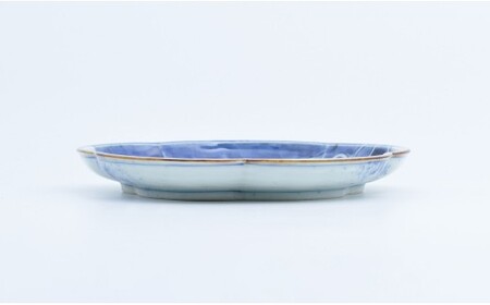 有田焼 松竹梅 花形8寸皿【まるぶん】食器 器 うつわ 皿 盛皿 メイン皿 パスタ皿 デザート皿 プレート ワンプレート 染付 花形 40000円 A40-429