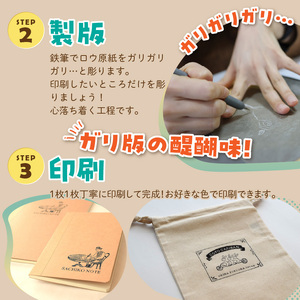ガリ版体験　ペアチケット _ ガリ版 体験 2名様 謄写印刷 電力を使わない 手刷り 印刷技法 手描き 温かみ 優しい 雰囲気 印刷物 作成 レトロ 味わい深い 製版 印刷 すべての工程 体験チケット