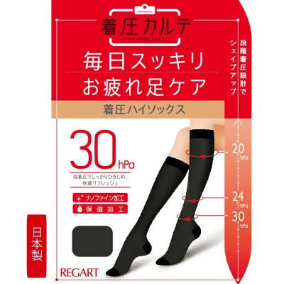 ふるさと納税 丸亀市 【メディックピエドシリーズ】着圧ハイソックスMサイズ ブラック