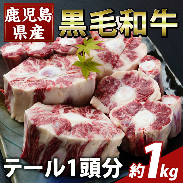 【ふるさと納税】鹿児島県産黒毛和牛テール (1頭分・約1kg) 国産 鹿児島県産 牛肉 テール カット済 黒毛和牛 希少部位 冷凍【KNOT】