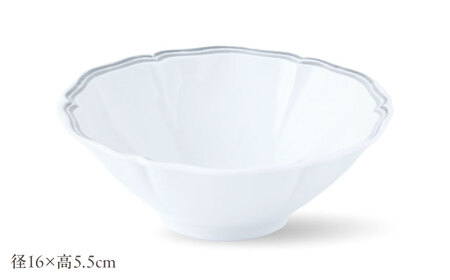 【波佐見焼】ombre de fleur ボウルM melodie gray 2個セット【翔芳窯】[FE500]