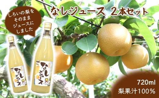 梨ジュース 2本セット 720ml×2本 梨果汁100％ ストレートジュース