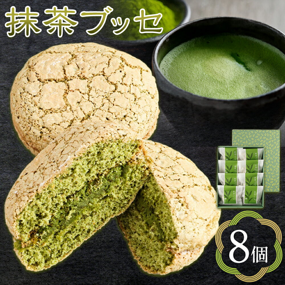 【ふるさと納税】菊池銘菓 抹茶 ブッセ 1箱 8個入り 有限会社中原松月堂 《30日以内に出荷予定(土日祝除く)》 熊本県 和菓子菊池市 和菓子 洋菓子 お菓子 焼き菓子 菓子折り 銘菓 抹茶 ブッセ デザート スイーツ 九州