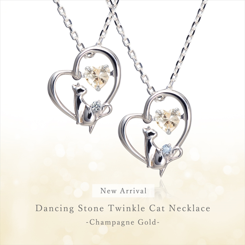 未来天使　TwinkleCatネックレス　シャンパンカラーブルームーンストーン【 神奈川県 大磯町 シルバー宝石 レディースジュエリー アクセ 首輪 誕生日 お祝い ギフト 母の日プレゼント 贈り物 