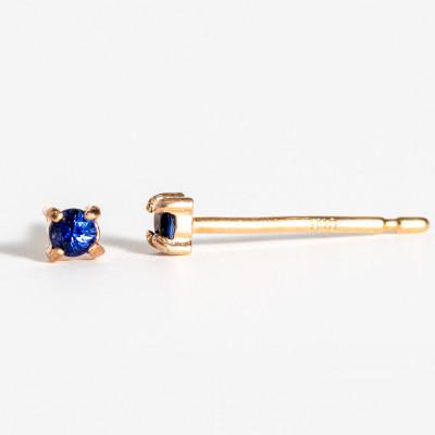 ふるさと納税 大津市 【9月誕生石サファイアピアス】K10イエローゴールド 美しい天然石のスキンジュエリー 両耳セット |  | 02