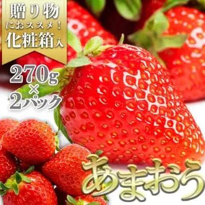 あまおう いちご 福岡県産 化粧箱入 あまおう【2パック】