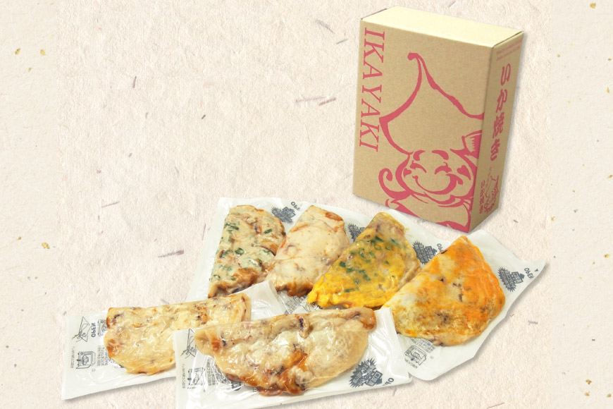 冷凍いか焼き バラエティBOX (合計6枚)【MFv-4】｜旨訶不思議 大阪府 守口市 大阪 いか焼き いかやき イカ 名物 おやつ [0683]
