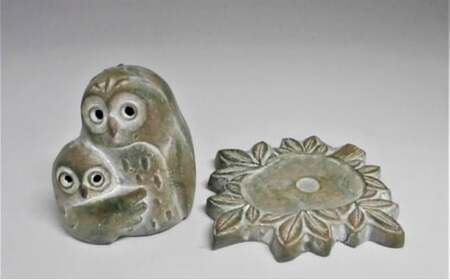 [高岡銅器]伏せ香炉 ふくろう 工芸品 民芸品 インテリア フクロウ  FAD-0413