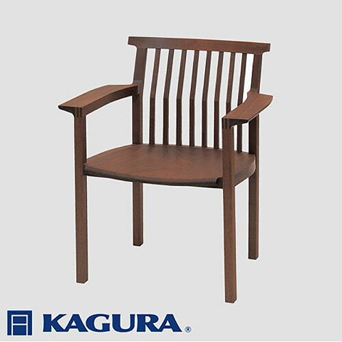 【ふるさと納税】家具蔵 KAGURA LDアームチェア GEN ウォールナット材 家具 椅子 イス 木材 無垢材 職人 手作業 天然木 高級木材 無添加 安全 ジャパニーズモダン 高級家具 熟練 無着色 おしゃれ 天然木無垢材 温もり シンプル 洗練 送料無料 【（株）アイダ】 【ho1005】