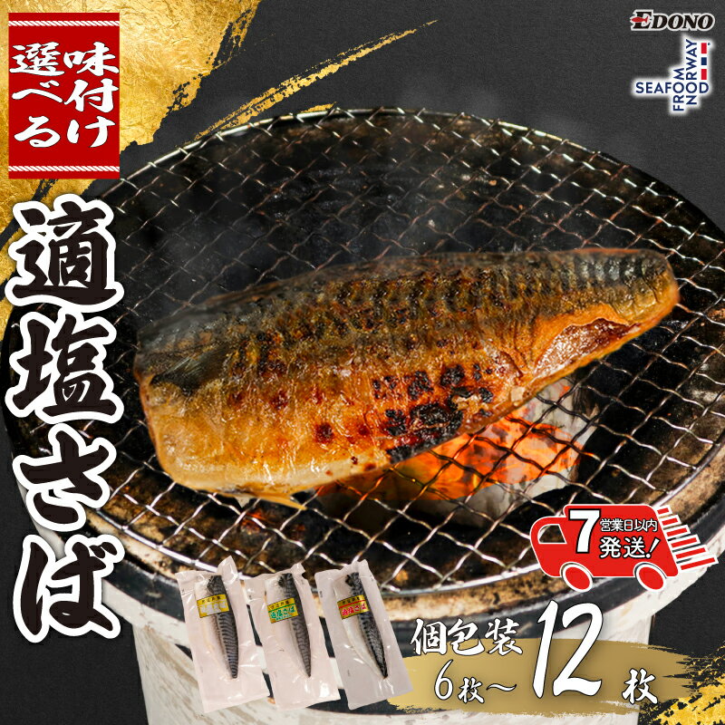 【ふるさと納税】 適塩さば 真空 個包装 【 選べる 味付け 】 【 選べる 容量 】6～12枚 【 スピード配送 】 昆布エキス 純米酒 適塩 さばフィーレ 人気 切り身 切身 無添加 添加物不使用 個別冷凍 ふるさと納税 ふるさと納税さば 送料無料 千葉県 銚子市 エドノフーズ
