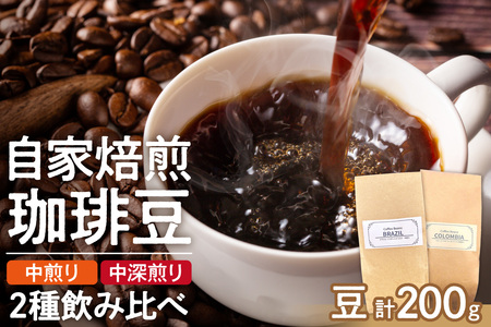 コーヒー2種飲み比べセット（豆）200g | コーヒー 豆 珈琲 自家焙煎 セット 北海道 札幌市