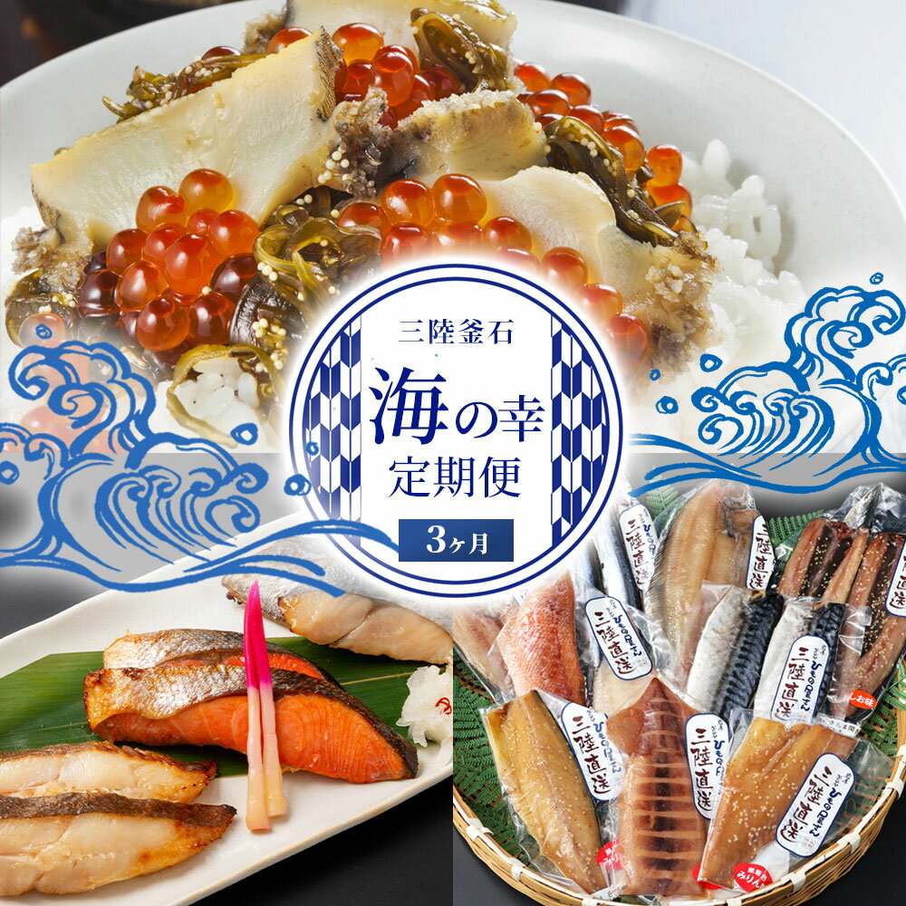 【ふるさと納税】 三陸釜石 海の幸定期便3ヶ月 西京漬 西京漬け 海宝漬 海宝漬け 干物詰合せ 干物 定期便 三陸麻生 中村家 永野商店 お取り寄せ ご飯のお供 おかず 三陸 海産物 魚 魚介 海鮮 海の幸 酒の肴 岩手県 釜石市 釜石