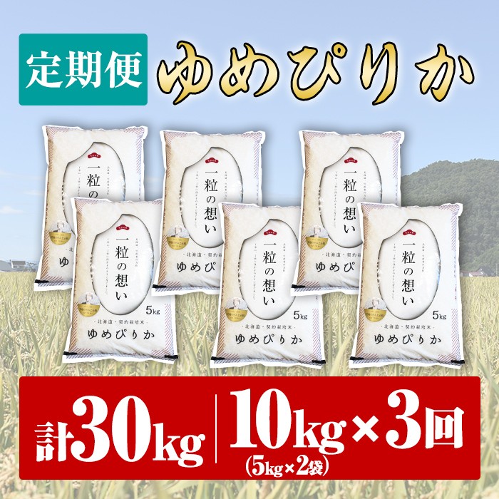 【令和8年産・先行予約受付】《 定期便・全3回 》上士別の生産者がつくるゆめぴりか ( 10kg×3回・計30kg) 【2026年11月以降順次発送】北海道 士別市産 米 お米 白米 北海道産 北海道米 ゆめぴりか 特A 一等級 コメ 単一原料米 定期便 10kg 30kg【天塩の恵み上士別】【E7084】