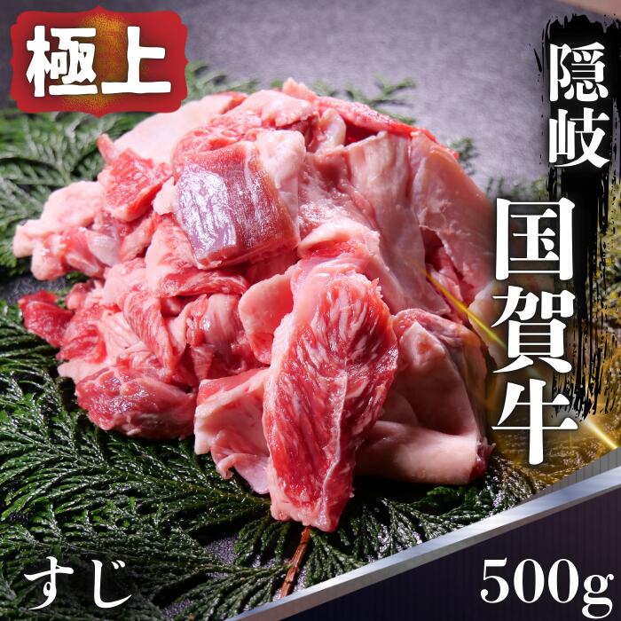 【ふるさと納税】牛すじ 500g 島根県 西ノ島町 国賀牛 黒毛和牛 牛スジ 肉 ブランド牛 国産 冷凍 お肉 煮込み スジ肉 牛すじカレー おつまみ