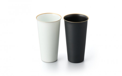 
【伊万里焼/畑萬陶苑】Tumbler -White＆Black - ペア
