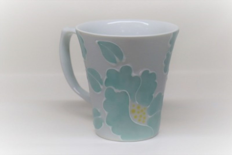 【伊万里焼】一珍釉彩花文ペアマグカップ H615_イメージ4