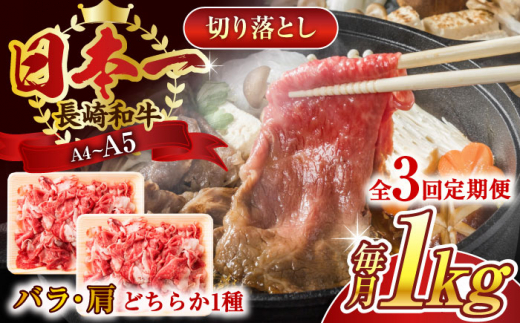 【3回 定期便】長崎和牛 切り落とし定期便500g×2p 定期便 牛肉定期便 長崎和牛 牛肉定期便 にく 牛肉 定期便 おすすめ定期便 人気定期便 牛肉定期便 高評価定期便 牛肉 定期便 牛肉定期便 牛肉 定期便牛肉 肉 国産 切り落し  切りおとし きりおとし 切落とし 和牛 小分け 厳選 九州 焼肉  和牛 牛丼 / 長崎県 佐々町【株式会社 MEAT PLUS】 [QBS048]