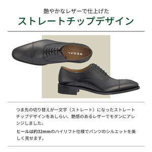 ビジネスシューズ リーガル REGAL 315R ストレートチップ ブラック 盛岡市産モデル 革靴 紳士 靴 紳士靴 黒 ファッション メンズ 国産 フォーマル 日用品 24.5cm