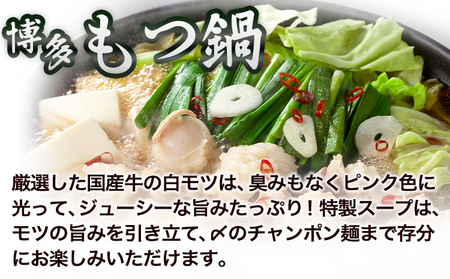 厳選国産牛博多もつ鍋とぽん酢のセット (3人前×2セット) 博多の味本舗  《30日以内に出荷予定(土日祝除く)》