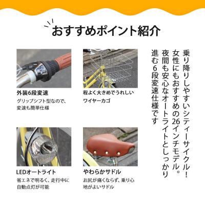 ふるさと納税 京都市 【エイリン】【組立済み発送】シティサイクル26型 AY266NROL【マットベージュ】 |  | 01