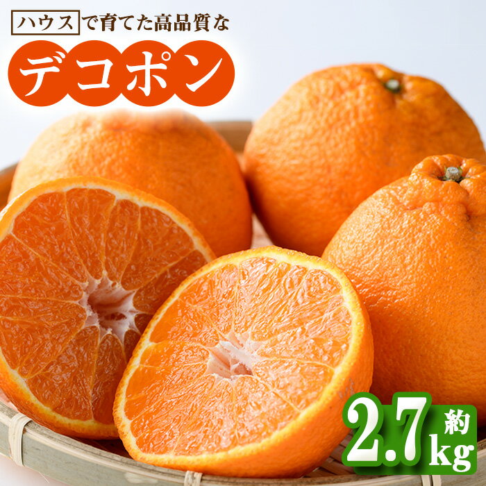 【ふるさと納税】＜先行予約！2026年2月上旬以降順次発送予定＞＜贈答用＞ハウスデコポン(約2.7kg/化粧箱) 国産 不知火 果物 果実 くだもの フルーツ みかん 蜜柑 柑橘 しらぬい デコポン 産地直送 【man094】【Aglio nero】