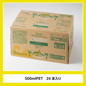 サンA宮崎育ちのレモネード500mlＰＥＴ　24本入り 【飲料 栄養機能食品 レモン 檸檬 マルチビタミン配合 PET セット ジュース 長期保存 備蓄 送料無料】