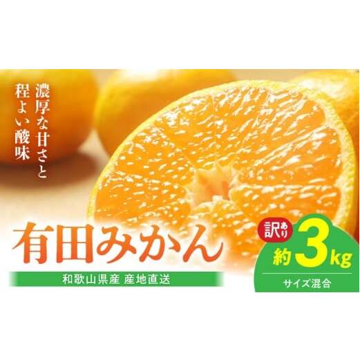【2026年先行予約】【産地直送】和歌山県産 有田みかん 3kg サイズ混合 【訳あり】_BL6171