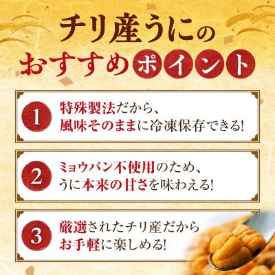 ふるさと納税 余市町 北海道余市産 御雲丹 300g (チリ産) 100g×3パック 世壱屋_Y038-0105 |  | 02