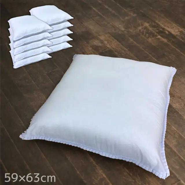 座布団カバー 白 10枚組 59×63㎝ 八端判_【G0812】