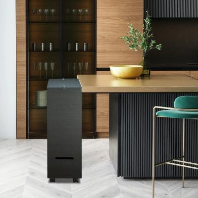 ふるさと納税 和歌山市 バスク グランデペール 2段 ブラック アイランド型キッチンに美しくフィットする木目調ゴミ箱 |  | 01