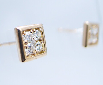 ピアス 天然ダイヤ 0.2ct【K18ピンクゴールド】p-16（KRP）G66-1410【ピアス ジュエリー ピンクゴールド ギフト】
