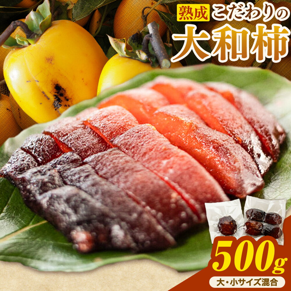 【ふるさと納税】佐那河内村産 こだわりの大和柿 500g(真空パック) 山本清 《30日以内に出荷予定(土日祝除く)》│ 干し柿 干柿 柿 かき カキ フルーツ 果物 くだもの 農家直送 家庭用 秋の味覚 旬 徳島県 佐那河内村