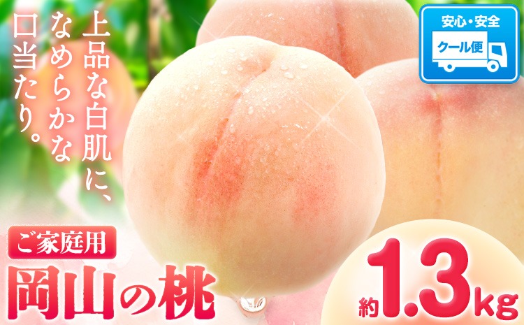 【豊作につき特別寄附額】最短翌日発送！ 桃 岡山の桃 約1.3kg《1-5営業日発送》岡山県 笠岡市 白桃 岡山 はくとう スイーツ フルーツ 果物 デザート 旬 モモ もも 送料無料 果物 清水白桃 白鳳 白麗 クール便---kasaoka_zsy_412_13_s---