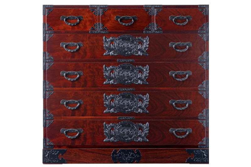 仙台箪笥 三.五尺七ツ抽箪笥 拭き漆塗り (申込書返送後、1ヶ月〜6ヶ月程度でお届け) 欅産業 職人 おすすめ 船箪笥 [インテリア タンス 収納 家具 和 モダン 高級 和箪笥 小箪笥 伝統 工芸品