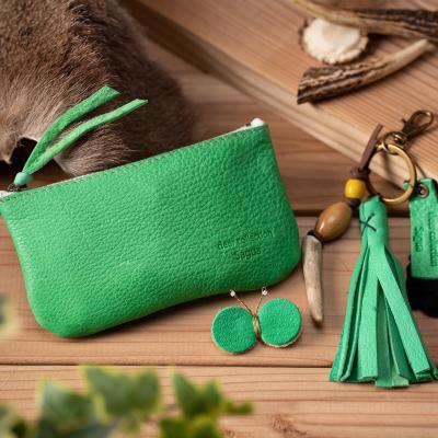 ふるさと納税 宍粟市 鹿革コレクション「生きた証」翠3点セット　AN12