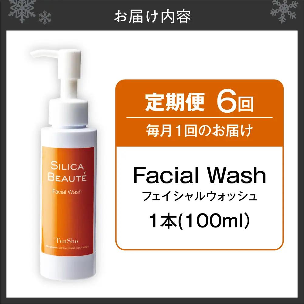 【6ヶ月定期便】シリカボーテ　フェイシャルウォッシュ100ｍL | 洗顔料 スキンケア 美容 北海道 札幌市