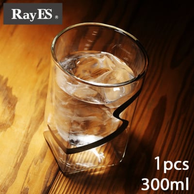 
＜RayES/レイエス＞ダブルウォールグラス　RDS-002dnmbk　300ml　ナガレ【1272220】
