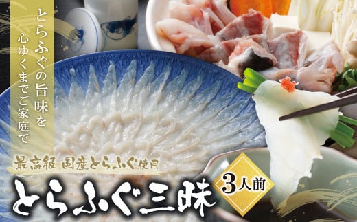 W01-02 とらふぐセット（3人前）※2025年12月発送分 ふぐ刺し ふぐ鍋 薬味 ポン酢付き とらふぐ トラフグ ふぐ 河豚 ふぐちり 人気 とらふぐ 国産 てっさ てっちり おすすめ とらふぐ 刺身 鍋 セット